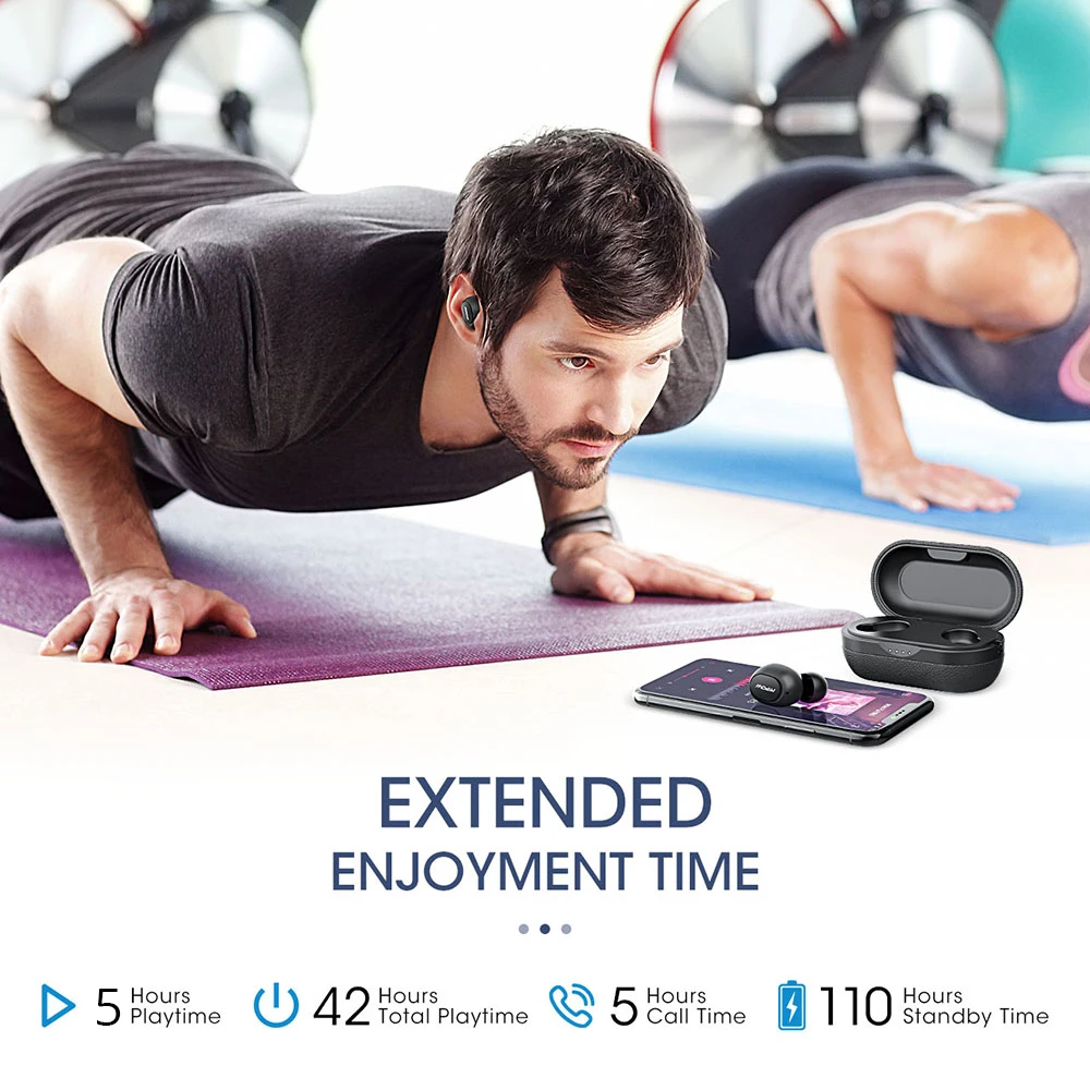 Mpow T5/M5 IPX7 Wireless TWS Earbuds APTX Bluetooth 5.0 Earphones 36H Playing Stereo CVC8.0 Noise Cancelling Headphones With Mic