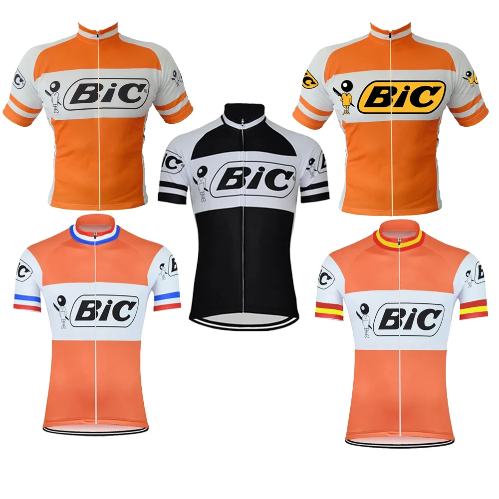 men cycling jersey netherlands short sleeve summer classic bic cycling