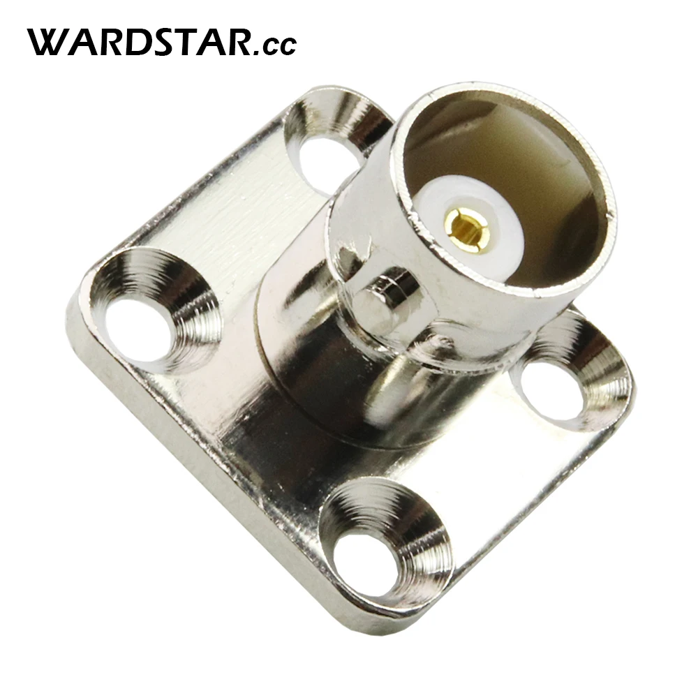 

2pcs/lot BNC Female Jack with 4 Hole Flange Panel Chassis Mount Solder RF Connector