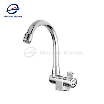 

360 Degree Rotating Full Copper Cold Hot Water Faucet Tap for Boat RV Caravan YachtMotor boat Fishing boat Accessories