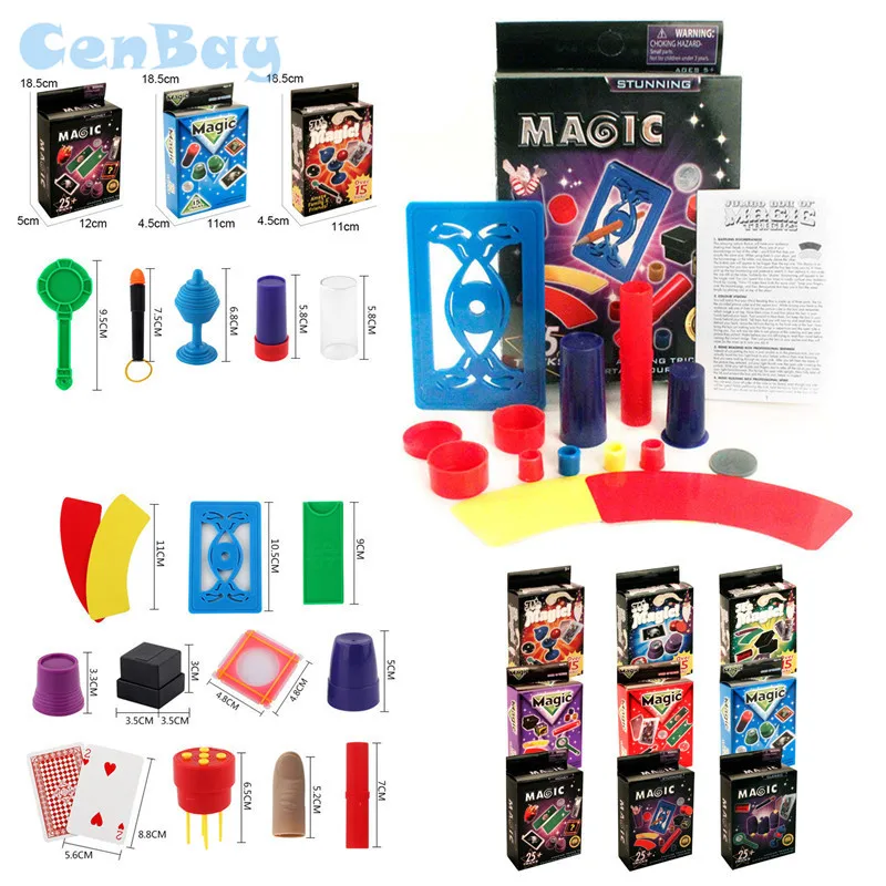 

Kids Magic Trick Sets Magic Play with English Manual Professional Magic Tricks Stage Close Up Magic Prop Gimmick Game Toys Gifts