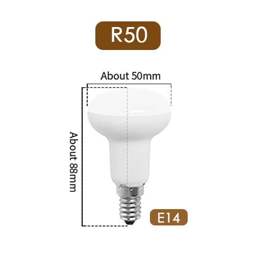 R39 R50 R63 R80 затемнения E27 E14 светодиодный Bombillas лампа 3 Вт, 5 Вт, 9 Вт солнечной энергии cfl светодиодные лампы-ампулы светильник Лампада экономия 220V 110V - Испускаемый цвет: R50 7W E14