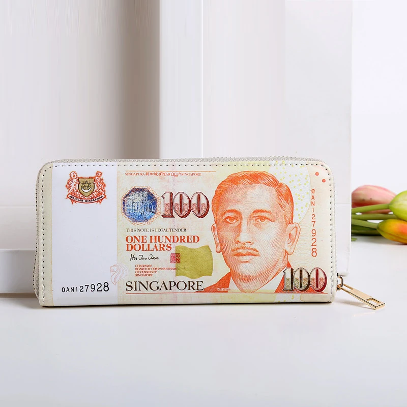 10 шт./партия Прямая поставка Длинные кошельки с рисунком доллара для мужчин и