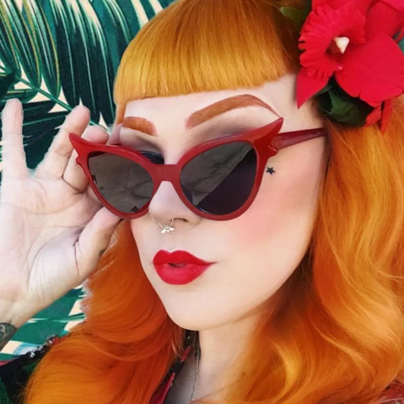 

XIWANG Cat Eye Sunglasses Women 2019 New Fashion Retro Statement Sunglass Woman sport Outdoor Fashion Sun Glasses female 7 Color