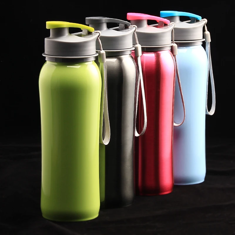 حار 800 مللي Bpa خالية جدار واحد 304 الفولاذ المقاوم للصدأ الرياضة في الهواء الطلق غلاية بلدي المياه زجاجة مع الربيع غطاء المحمولة حبل حار 800 مللي Bpa خالية جدار واحد 304 الفولاذ المقاوم للصدأ الرياضة في الهواء الطلق غلاية بلدي المياه زجاجة مع الربيع غطاء المحمولة حبل