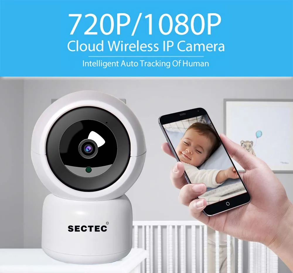 Sectec 1080P облачная Беспроводная ip-камера интеллектуальное автоматическое отслеживание безопасности дома человека CCTV репитер-маршрутизатор WIFI Cam