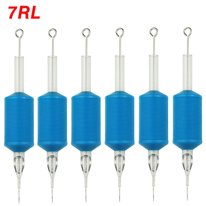 

OPHIR 6PCS/Lot 7RL Blue Disposable Tattoo Tube Tips with Nozzle Needles Grip _TA111(5RL)-6x