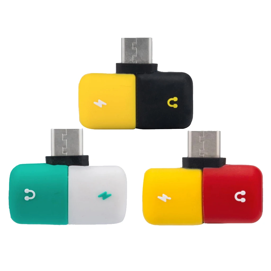 

Capsule Pill 2 In 1 USB C Type-c Headphone Audio & Charger Adapter Splitter for Xiaomi Mi5 Mi6 For Huawei For Samsung