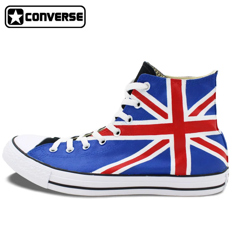 Prix pour Homme Femme Converse All Star Hommes Femmes Chaussures Royaume-Uni Drapeau Union Jack Design Original Peint À La Main Chaussures High Top Toile Sneakers Cadeaux Prix pour Homme Femme Converse All Star Hommes Femmes Chaussures Royaume-Uni Drapeau Union Jack Design Original Peint À La Main Chaussures High Top Toile Sneakers Cadeaux