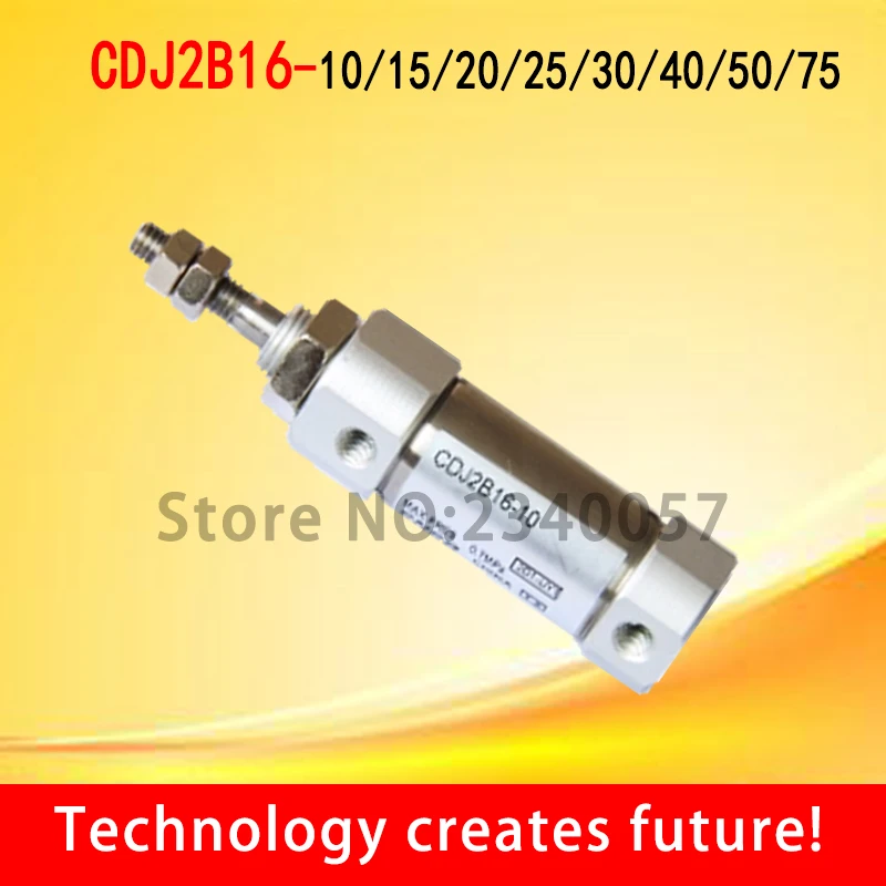 

CDJ2B16-10/15/20/25/30/40/50/75/100 Miniature stainless steel mini cylinder double pneumatic cylinder 16MM B