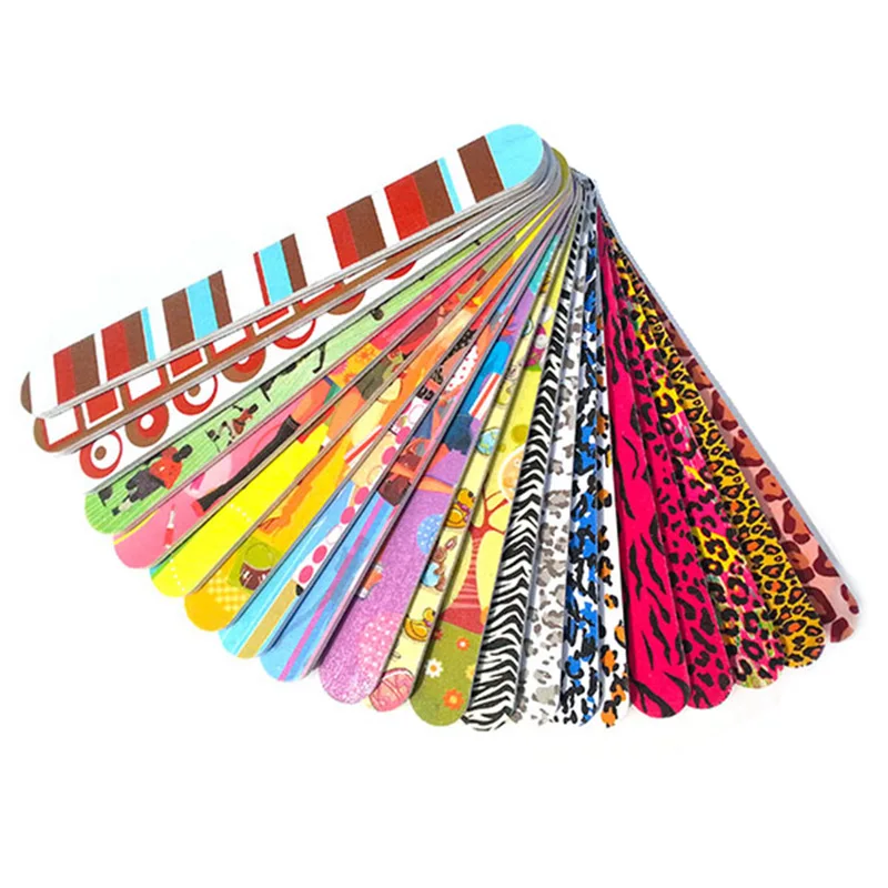 

1Pcs Colorful Nail File Buffing Nail Art Print Sanding File UV Gel Polish Tools Lime A Ongle Nail Files DIY Manicure Pedicure