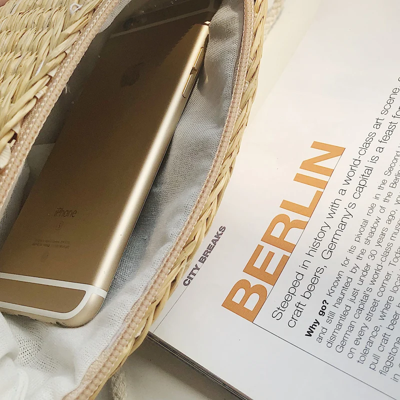 Nuove Da Spiaggia Del Khaki Borsa Delle 2019 Di Modo Telefono Paglia Mano Mobile Tessuto Donne Tessuti Resort Sacchetto A B5Fzzvq