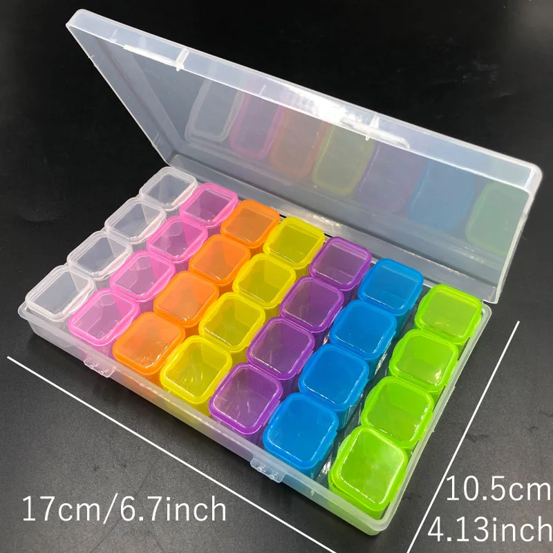 

28 Grids DIY Tools Box Portable Practical Electronic Components Screw Storage Mini Jewelry Case Tool Case Independent Cover Cell