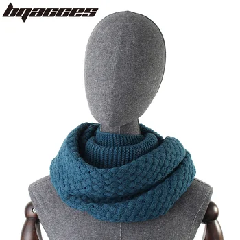 

[BQACCES] Fashion Solid Color Knitted Infinity Scarves Women Patchwork Acrylic Wool Snood Circle Scarf Lady Neck Warmer Collar