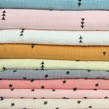 100x135 см хлопок узор двойной марли мягкая ткань детское одеяло швейная ткань