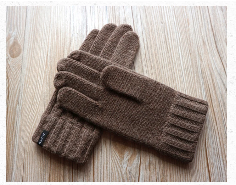 Мужские перчатки осенние модные мужские шерстяные вязаные теплые перчатки зимние уличные теплые мужские перчатки для вождения