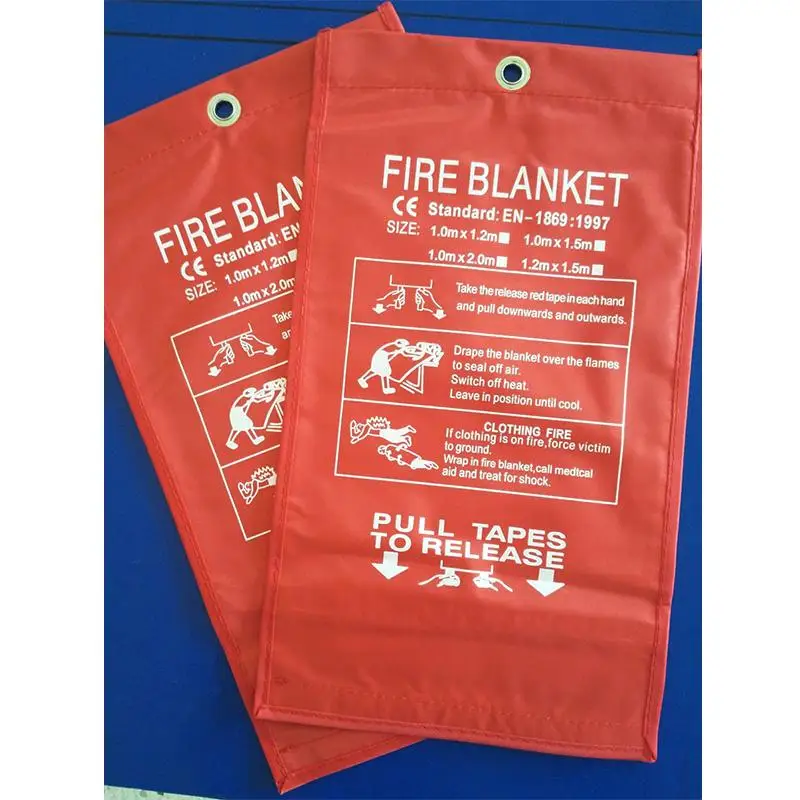 1M x 1M Sealed Fire Blanket Fighting Fire Extinguishers Tent Boat Emergency Blanket Survival Fire Shelter Safety Cover