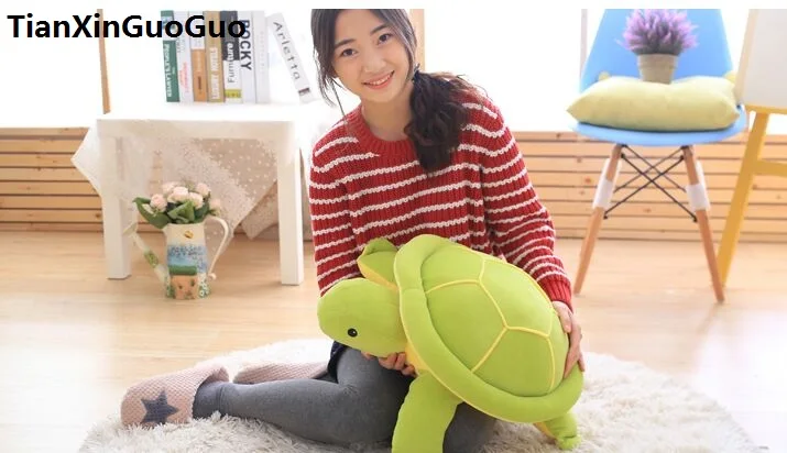 

about 45cm cartoon tortoise plush toy light green turtle very soft doll throw pillow toy birthday gift s0904