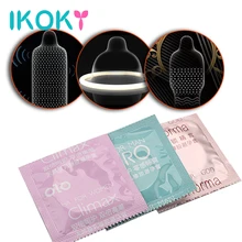 IKOKY – préservatifs lubrifiés 10 pièces/ensemble, Super robustesse, retardent l'éjaculation, jouets sexuels érotiques Ultra fins pour hommes, Latex naturel