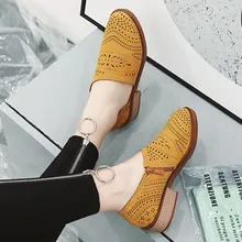 Новинка года; дышащие Туфли-оксфорды; женская обувь без застежки на плоской подошве; женская летняя повседневная обувь на платформе; женская обувь