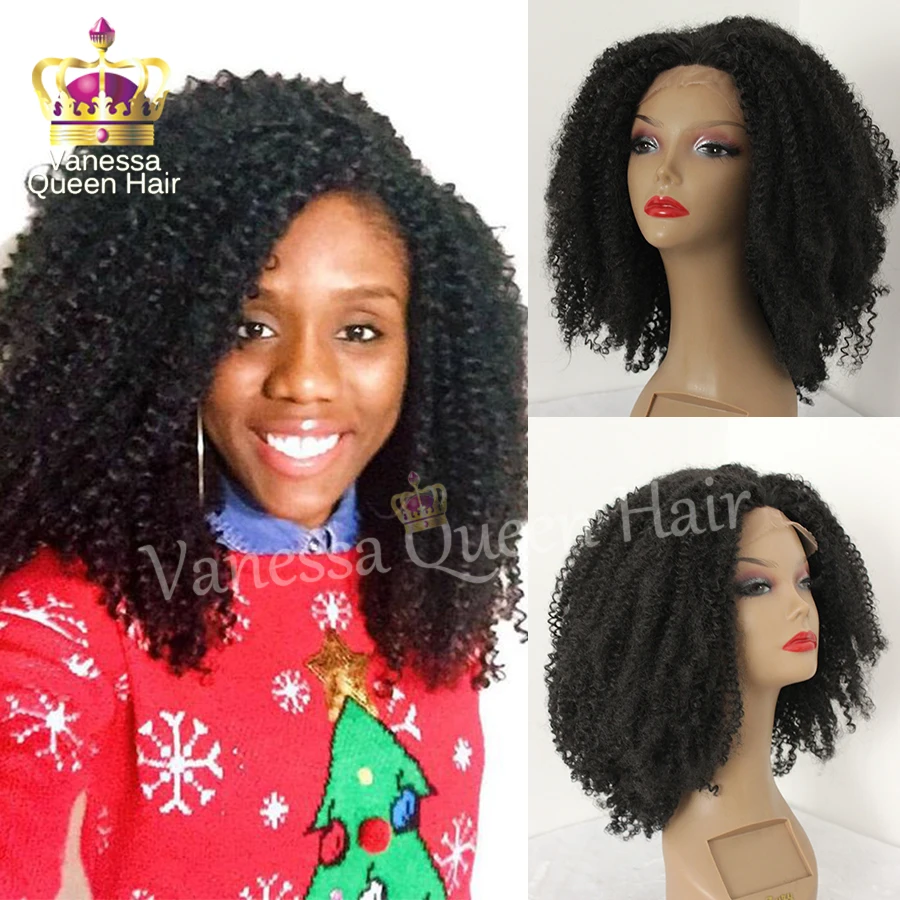

Afro Fiber Kinky Curly Synthetic Lace Front Wig 180% Density Curly Wigs Glueless Heat Resistant Hair Women Wigs for Christmas