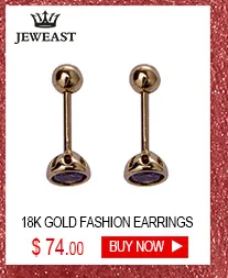 18k Pure Gold Stud Earring Exquisite Elegant Women Jewelry Rose Yellow White Star Miss Girl Gift For Birthday Hot Sale Good New