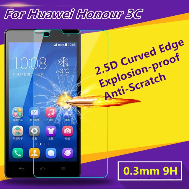 2.5D Закаленное стекло для Huawei Honor 3C Высококачественная защитная пленка