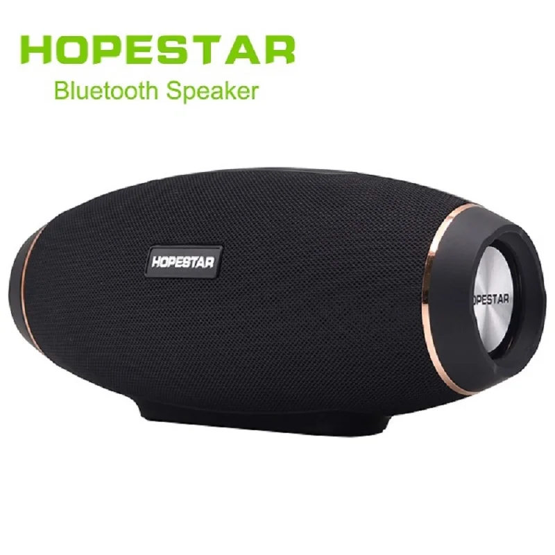 HOPESTAR беспроводной портативный Bluetooth 2,1 динамик 20 Вт Водонепроницаемый Открытый басовый эффект с внешним аккумулятором USB AUX мобильный компьютер ТВ - Цвет: Black