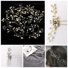 Западные свадебные аксессуары для волос головной убор для невесты ручной работы свадебная корона цветочные жемчужные аксессуары для волос шпилька украшения