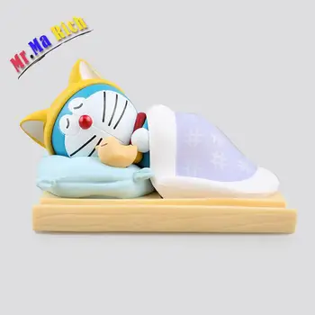 

Anime Figure 5.5 Cm Cute Doraemon Mobile Phone Holder Sleeping Doraemon Boxed Pvc Action Figure Collection Model Toy