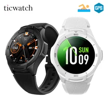 [Сток] Global Ticwatch S2 носить ОС Google Смарт часы Bluetooth wifi 5ATM водонепроницаемые Смарт-часы трекер сердечного ритма здоровья