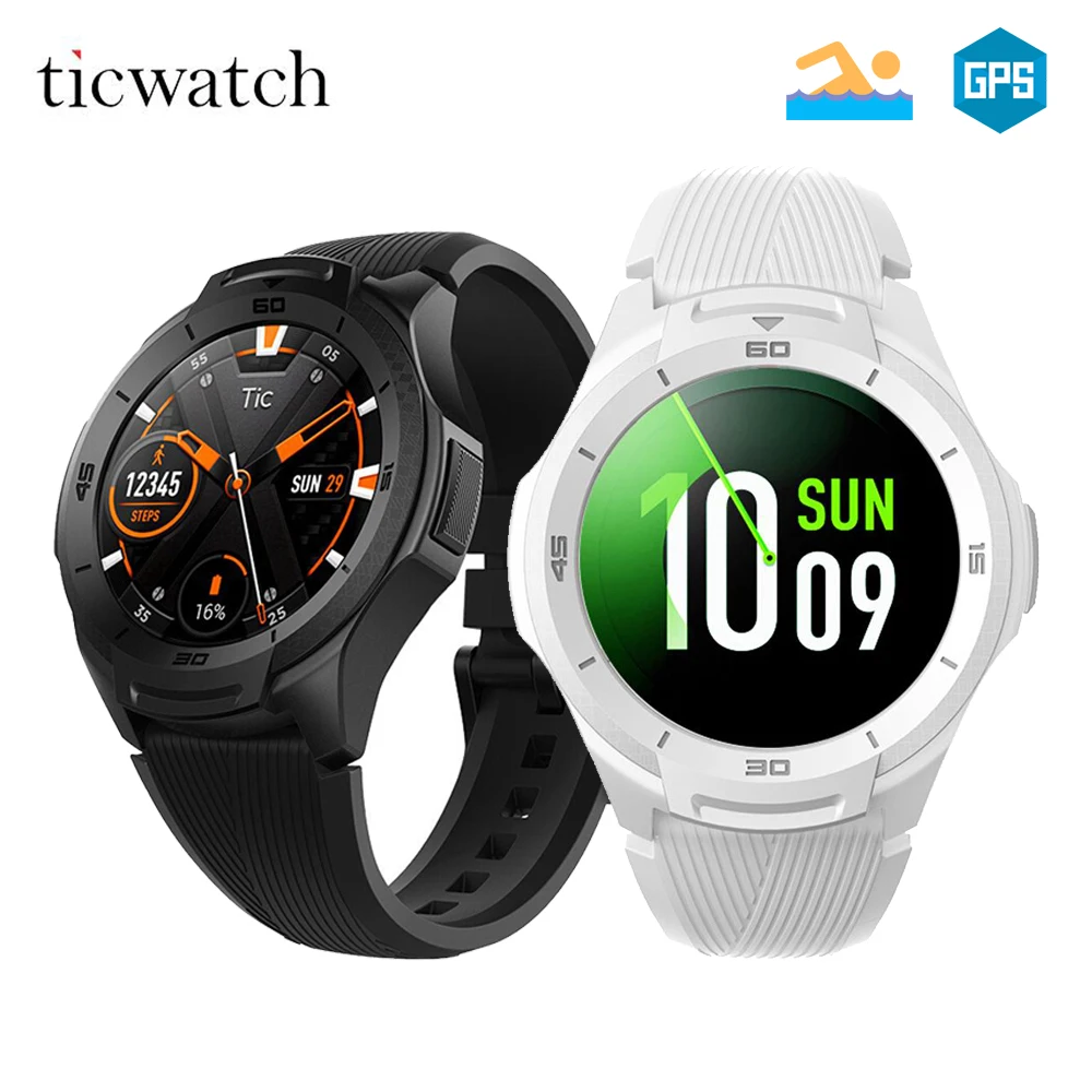 

[STOCK] Global Ticwatch S2 Wear OS by Google Smart Watch Bluetooth WIFI 5ATM Waterproof Smartwatch Heart rate Health tracker