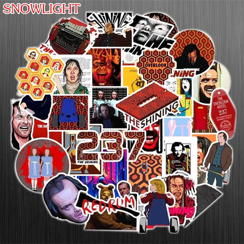 

50PCS Horror Movie The Shining Sticker Waterproof Terror Vinyl Bomb Decals Stickers For Laptop Motorcycle Skateboard Toy Sticker