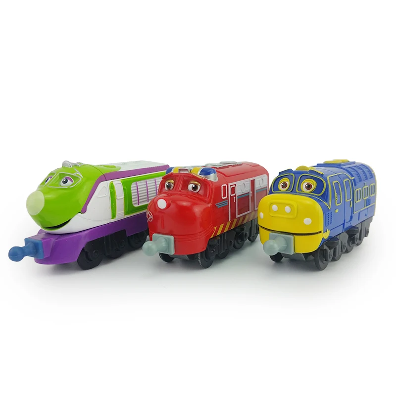 Chuggington паровозики, игрушки, 19 видов, оригинальная железная дорога, новинка, трактор, игрушка, поезд, металлический двигатель, игрушечный автомобиль, масштаб, литье под давлением, металлическая игрушка, автомобиль - Цвет: 3 pcs a set