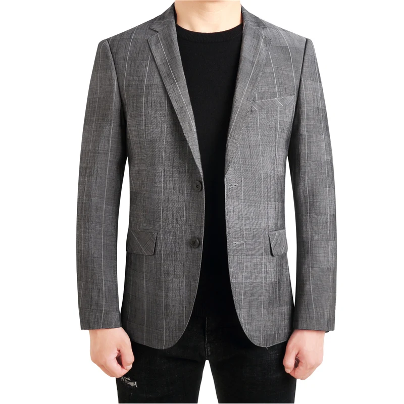 2019 New Summer and Autumn Men Plaid Suit Slim Design 2XL 3XL Business Casual Men Dress Jacket High Quality 2019 New Summer and Autumn Men Plaid Suit Slim Design 2XL 3XL Business Casual Men Dress Jacket High Quality