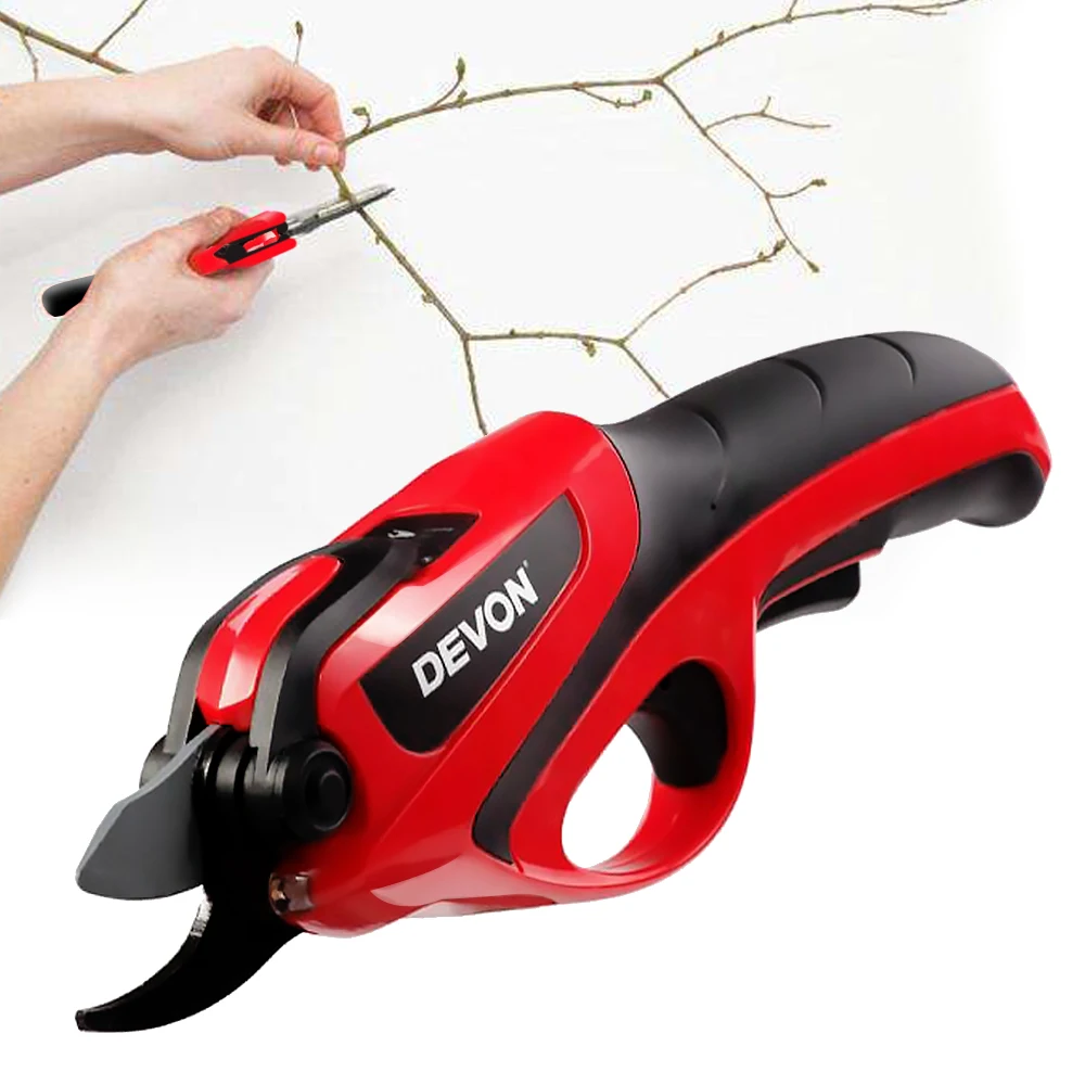 

4V Lithium-Ion Battery Cordless Rechargeable Branch Cutter Garden Fruit Electric Pruning Shear 14mm Trim Diameter With LED Light