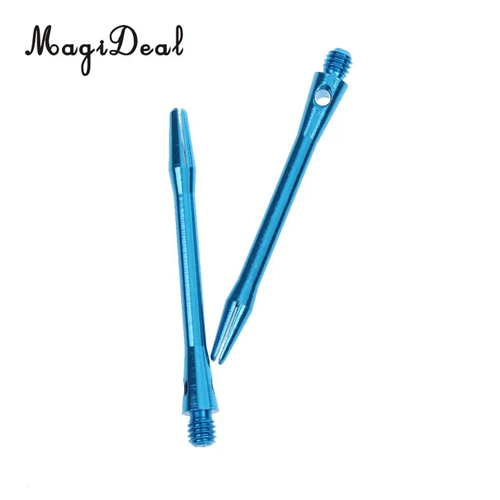 MagiDeal 20 Pcs Lightweight Aluminum Darts Shafts 2 Colors 35mm 2BA Alloy Stem Shafts Metal Rod Throwing Fitting