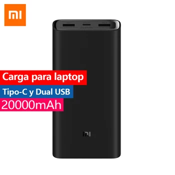 

Xiaomi Power Bank 3, 20000mAh Two-way Fast Charging Dual USB Type-C 20000 mAh Powerbank for Laptop BT Earphone Smart Wristband