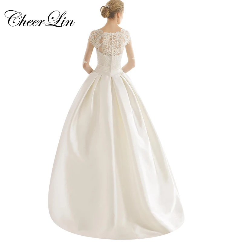 Long Sleeves Wedding Dresses with Pockets (3)
