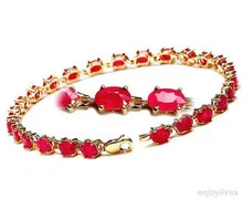 

mujer wedding Gift word Love Red Cubic gem GEM Yellow Link Clasp Bangle Bracelet WOMEN for women jewelry