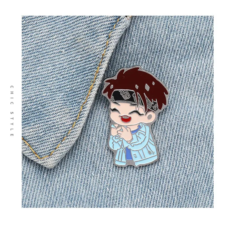 1 шт. KPOP Love Yourself Броши Bling Металл, сердечки, булавки Kpop Bangtan Boys Pins коллекция мультяшный значок Подарочные ювелирные броши