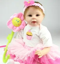 Free Shipping 55cm 22 Inches NPK DOLL Lifelike Newborn Baby Dolls For Girl Toys Big Size Soft Reallistc Silicone Reborn Babies