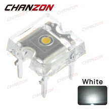 100 шт., плоский светодиодный светильник Piranha с белыми прозрачными линзами, сверхяркий широкоугольный Прямоугольный светильник, светящаяся Диодная лампа