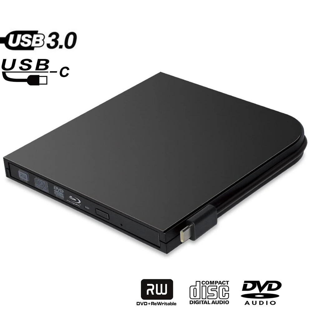 Blu Ray Drive Slim Type C Usb 3 0 Bluray Burner Re Cd Dvd Rw Writer Play Blu Ray Disc For Laptop Notebook Pc Hp Acer Optical Drives Aliexpress