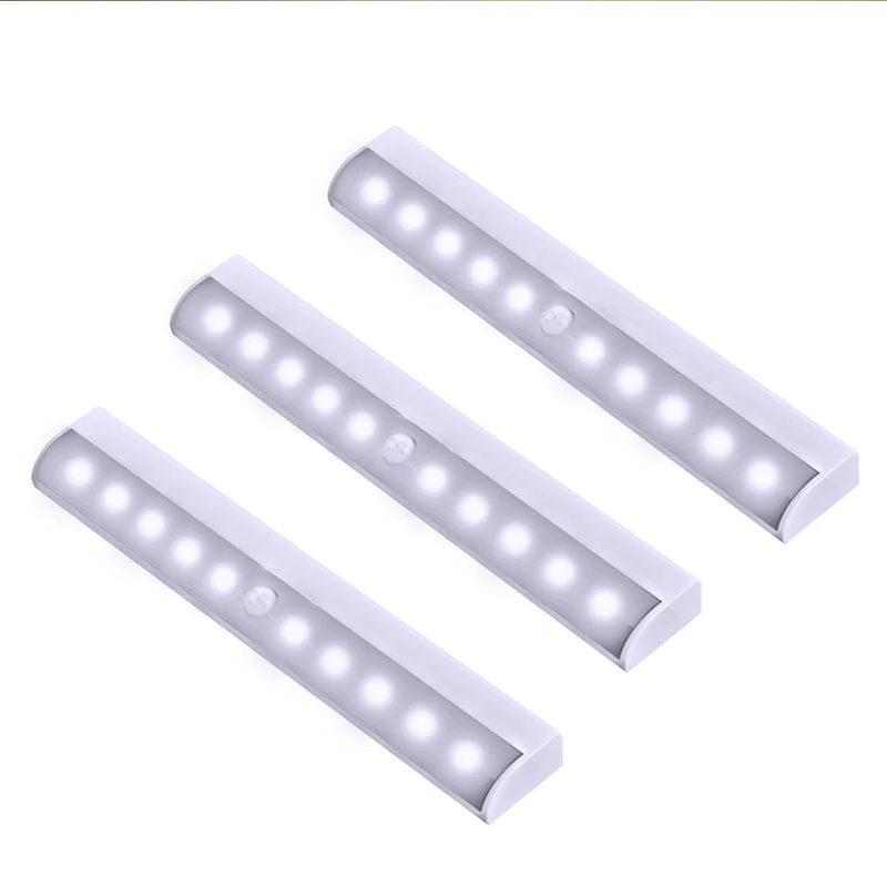 Motion Sensor LED Night Light 10 LED Closet Lights Battery Powered Wireless Cabinet Infrared Motion Detector Wall Lamp (11)