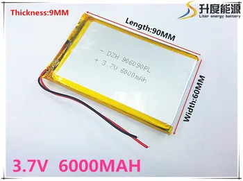 

Polymer battery 6000 mah 3.7V 906090 smart home MP3 speakers Li-ion battery for dvr,GPS,mp3,mp4,cell phone,speak