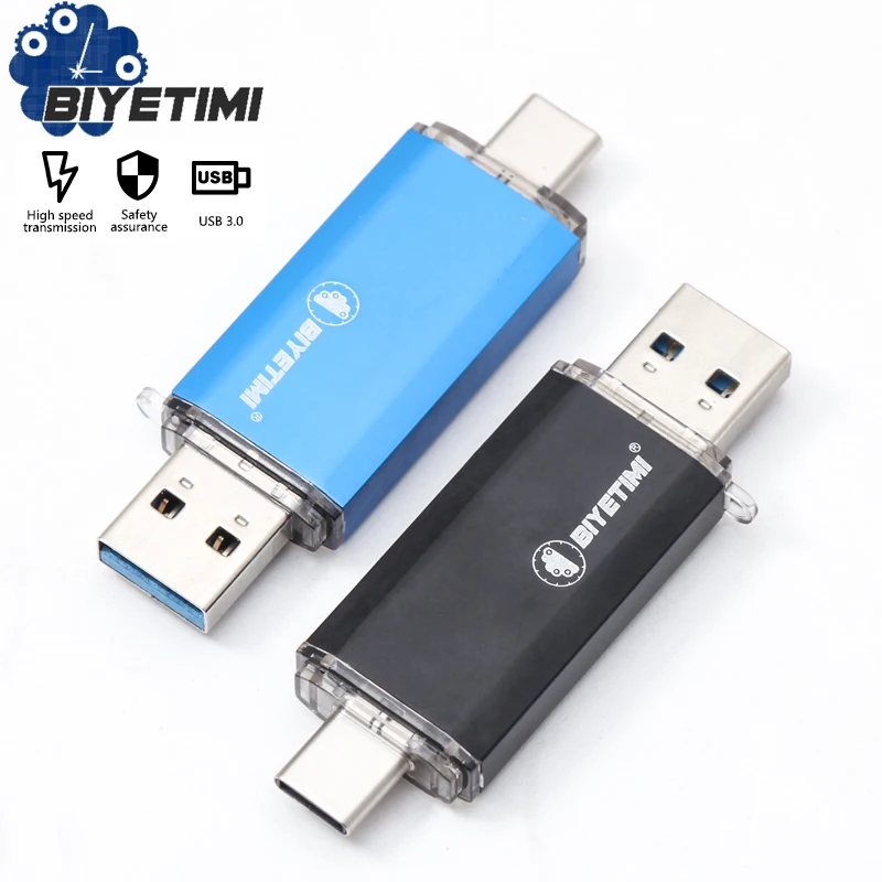 Biyetimi Тип C 3 0 Usb флеш накопитель 64Гб флэш 16 Гб Флеш 32 TF карта с фактическим объемом