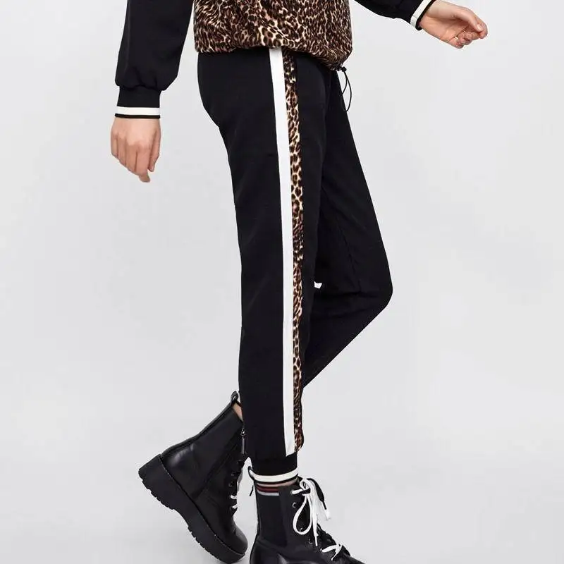 

ZOGAA Women Chic Leopard Harem Pants Animal Pattern Patchwork Pockets Elastic Waist Female Casual Trousers Pantalones Pants