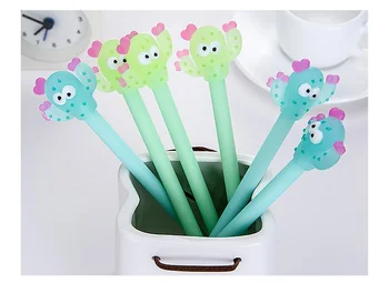 

24pcs/lot 17.3cm 0.38mm Korea Cactus Fresh Plant Black Ink Writing Gel Pens Study Materials Kids Birthday Party Take-home Favor