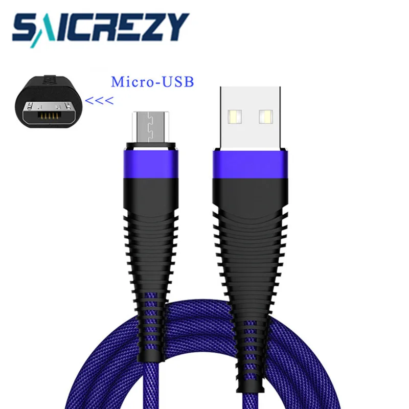 

Nylon Metal plug Micro USB Fast Charger cord For samsung galaxy s6 s7 edge j1 j3 j4 j5 j6 j7 ZTE Blade V7 lite Oukitel C8 htc lg